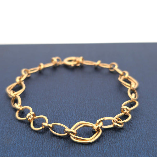 18K bracelet paper clip 4.17g