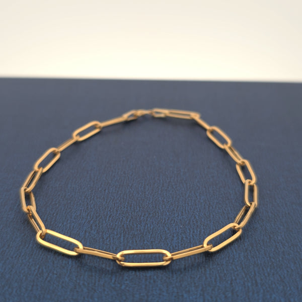 18K paper clip bracelet 1.36g