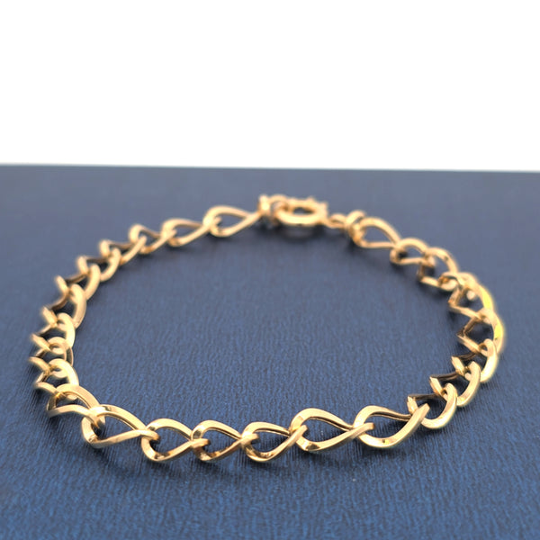 18K paper clip bracelet 3.88g