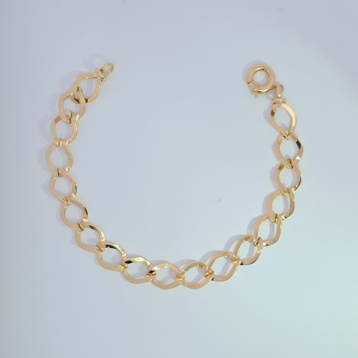 18K paper clip bracelet 4.61g