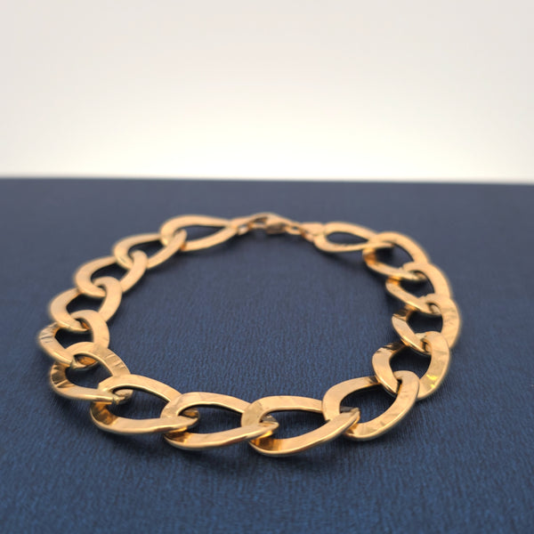 18K paper clip bracelet 5.54g