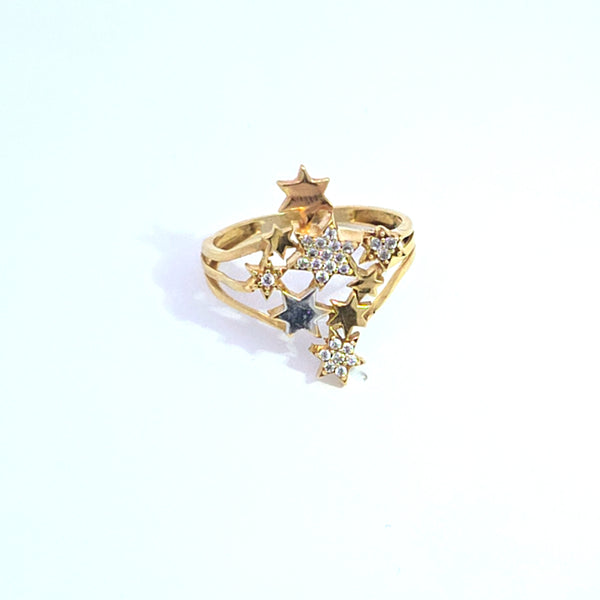 18K stars ring 3.73g