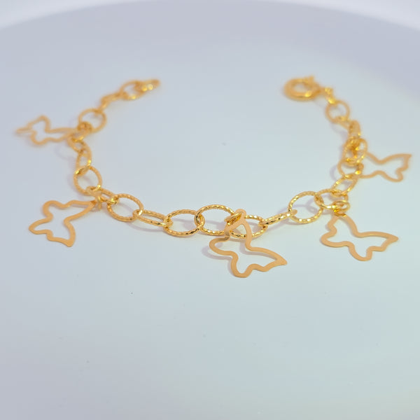 21K bracelet with charms 4.90g