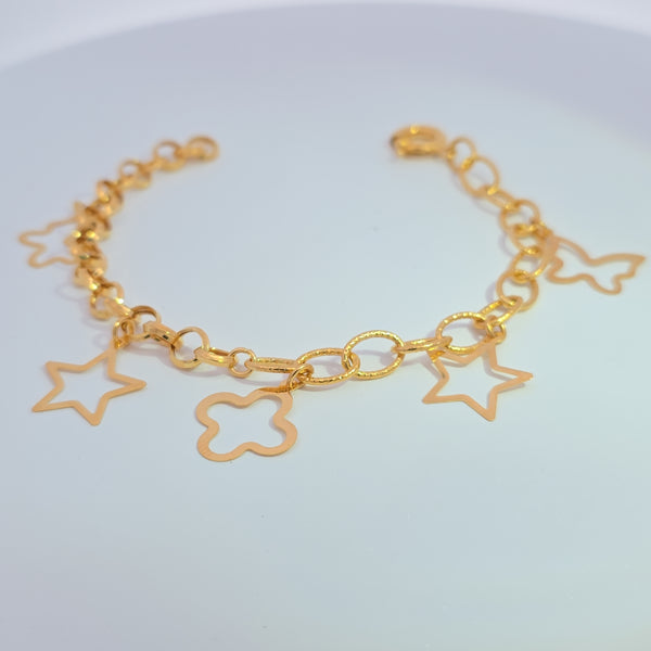 21K bracelet with charms 5.65g