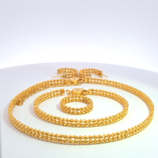 21K dorica necklace 14.51g  bracelet 8.42g  ring 2.68g  earning 3.90g